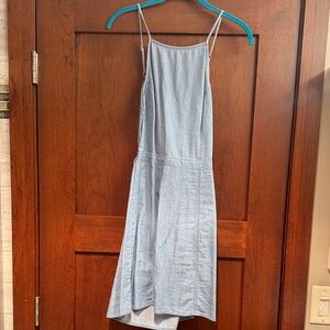 Hollister Light Blue Denim Midi Dress
